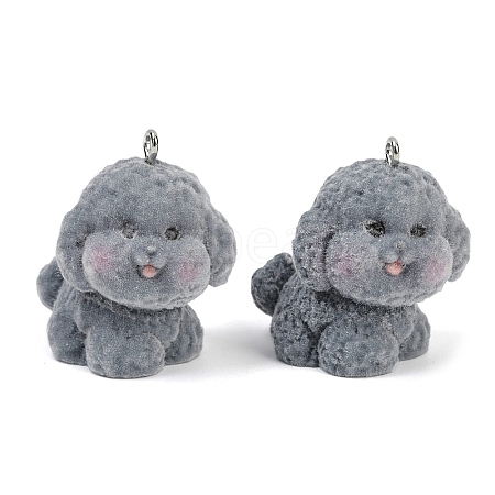 Flocky Resin Pendants FIND-A052-07L-1