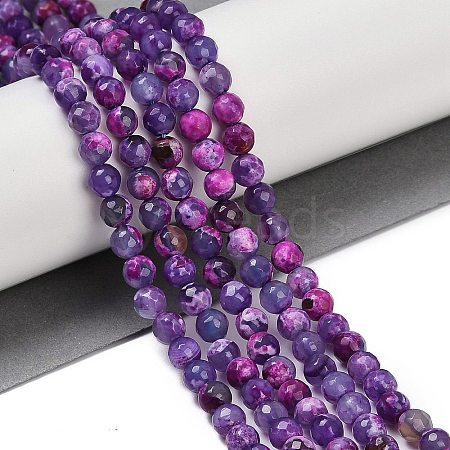 Natural Fire Crackle Agate Beads Strands G-C082-A01-47-1