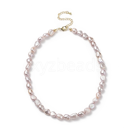 Natural Pearl Beaded Necklaces for Women NJEW-JN04107-02-1