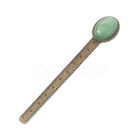 Tibetan Style Alloy Bookmark Rulers AJEW-JK00262-04-1