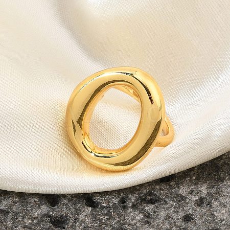 Brass Open Cuff Rings for Women RJEW-F171-01G-02-1