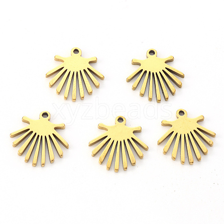 PVD Vacuum Plating 201 Stainless Steel Charms STAS-N092-89G-1