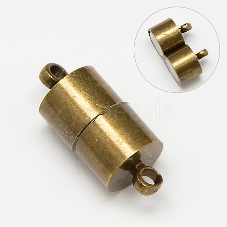 Brass Magnetic Clasps with Loops KK-MC027-AB-NF-1