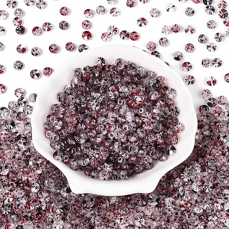 Baking Paint Transparent Glass Beads DGLA-T004-07A-1