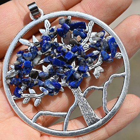 Natural Lapis Lazuli Pendants PW-WGAD641-07-1