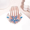 Alloy Rhinestone Hair Combs PW-WGA76E6-03-1