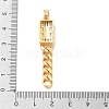 Brass Micro Pave Cubic Zirconia with Enamel Pendants KK-M305-14G-3