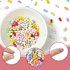 90G 5 Colors Opaque Baking Paint Glass Seed Beads SEED-YW0002-81-2