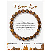 Natural Tiger Eye Beaded Stretch Bracelets PW-WG7FE75-18-1