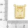 Brass Micro Pave Clear Cubic Zirconia Pendants KK-CBA6A75-48B-G-3