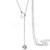 Brass Lariat Necklaces NJEW-BB65432-2