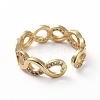 Brass Micro Pave Cubic Zirconia Cuff Rings X-RJEW-G096-14G-3