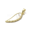 Brass Pave Shell Pendants KK-I708-14A-G-2