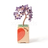 Heart Money Tree Natural Amethyst Bonsai Display Decorations DJEW-G027-16RG-01-3