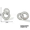 Shiny Double Ring Stud Earrings for Women AC3457-1-1