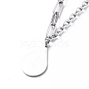 Non-Tarnish 304 Stainless Steel Paperclip Chains & Cable Chain Jewelry Sets SJEW-K153-58P-3