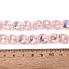 Electroplate Transparent Glass Beads Strands EGLA-N057-02A-05-4