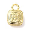 Lock Shape Rack Plating Brass Pendants Charms KK-S396-59G-1