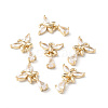 Brass Pave Cubic Zirconia Charms KK-G462-09KCG-3