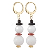 304 Stainless Steel & White Jade Leverback Earrings EJEW-JE06161-01-1