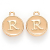 Golden Plated Alloy Enamel Charms X-ENAM-S118-06R-1