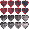 16Pcs 2 Colors Spary Painted Alloy Polyester Pendants FIND-SC0016-84-1