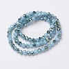 Electroplate Glass Beads Strands EGLA-A034-J8mm-S03-2