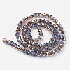Electroplate Transparent Glass Beads Strands EGLA-A034-T2mm-N18-2