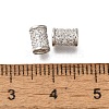 925 Sterling Silver Micro Pave Clear Cubic Zirconia Beads STER-M018-11P-2