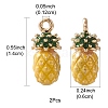 2Pcs Brass Enamel Charms KK-YW0001-82-3