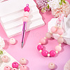 20Pcs 4 Colors Opaque Acrylic Beads MACR-TA0002-51B-5