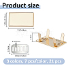 21 Bags Alloy Blank Rectangle Label Tags FIND-FH0017-72D-2