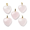 Natural Rose Quartz Pendants G-G956-B05-G-1