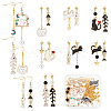 DIY Cat Asymmetrical Earring Making Kit DIY-SC0021-21-1