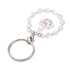 Alloy & Glass & Synthetic Moonstone Keychain KEYC-JKC01030-5