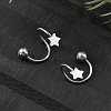 304 Stainless Steel Spiral Cartilage Earrings AJEW-A062-04P-02-2