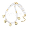 6mm Round ABS Imitation Pearl Beaded Necklaces NJEW-P317-12E-G-2