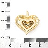 Brass Micro Pave Cubic Zirconia Pendants KK-S510-32G-01-3