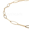 Ion Plating(IP) 304 Stainless Steel Paperclip Chain Necklace for Men Women NJEW-P272-02G-2