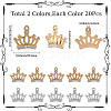 40Pcs 2 Colors Alloy Crystal Rhinestone Pendants FIND-SC0016-45-2