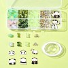 DIY Bamboo & Panda Acrylic & Alloy Enamel Bracelets Jewelry Making Kits DIY-FS0007-48-9