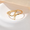 304 Stainless Steel Cuff Rings for Women RJEW-D285-01G-F-4