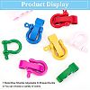  6Pcs 6 Colors Zinc Alloy D-Ring Anchor Shackle Clasps FIND-NB0002-96-4