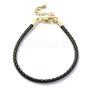 Polyester Cord Braided Bracelet Makings MAK-Z003-01G-04-1