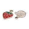 40Pcs 10 Style Fruit Theme Light Gold Plated Alloy Enamel Pendants ENAM-ZZ0001-09-5