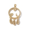 Brass Micro Pave Cubic Zirconia Pendants KK-G439-36G-2