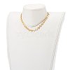 Brass Flat Round Link Chain Necklaces NJEW-JN03361-5