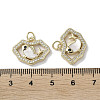 Brass Micro Pave Cubic Zirconia Pendants KK-G485-27A-G-3