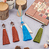  28Pcs 14 Colors Polyester Tassel Big Pendants Decorations HJEW-TA0001-07-16