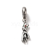 304 Stainless Steel Enamel European Dangle Charms STAS-G308-18AS-1